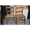 Image 1 : CHILD'S CHAIRS W/ORIGINAL RUSH SEATS (PAIR)