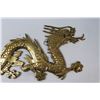 Image 2 : Brass Dragon Wall Decoration (Metal Bracket 11 - 1/4 x 29 - 1/2")