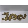 Image 4 : Brass Dragon Wall Decoration (Metal Bracket 11 - 1/4 x 29 - 1/2")
