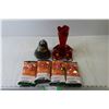 Image 1 : (4) Orange Perky Pete Instant Nectar Concentrate and + Hummingbird Feeder + Sunflower Bird Bell