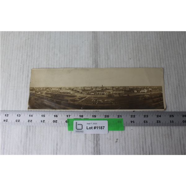 Vintage  Post Card w/ Panoramic Photo of North Battleford by Lane