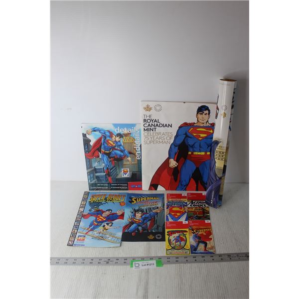 Assorted Sets of Superman Canadian Stamps