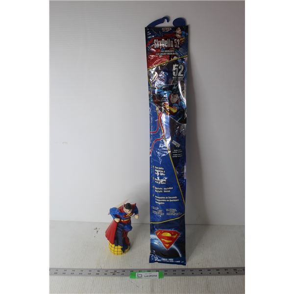 Superman Kite and Bubble Bath Bottle (Empty)