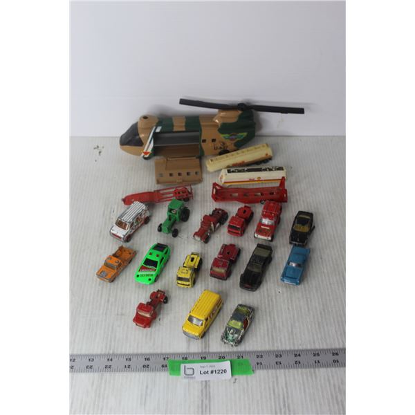 Toy Helicopter and Assorted Toy Cars - ERTL, Majorette