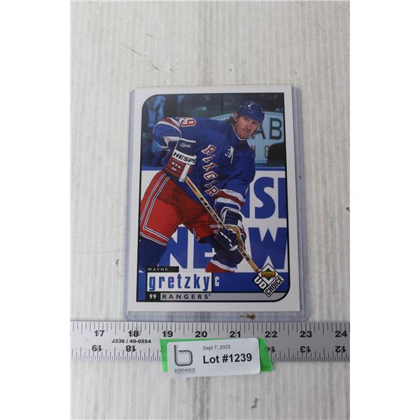 1998 Upper Deck Jumbo Wayne Gretzky NY Rangers Card (5x7)