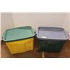 Image 1 : *(2) Rubbermaid Totes with Lids
