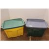 Image 1 : *(2) Rubbermaid Totes with Lids