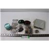 Image 1 : (6) Small Mirrors, Candle,(10) Decorative Rocks and bag of Normal Rocks