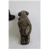 Image 5 : (4) Decorative Animal Figurines - Black Lab Dog, Lion Pencil Holder, Lion, Duck
