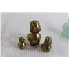 Image 4 : (3) Decorative Coasters, (3) Brass Ducks, Inukshuk Decoration