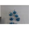 Image 2 : (15) Clear Ornaments with Blue Stars, Trinket Holder/Tray