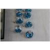 Image 4 : (15) Clear Ornaments with Blue Stars, Trinket Holder/Tray