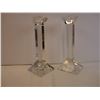 Image 2 : (2) Crystal Candle Holders