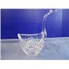 Image 2 : (3) Crystal Swan Candy Dishes and (1) 3 Part Candy Dish
