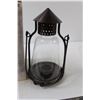 Image 2 : 9" Metal and Glass Candle Holder
