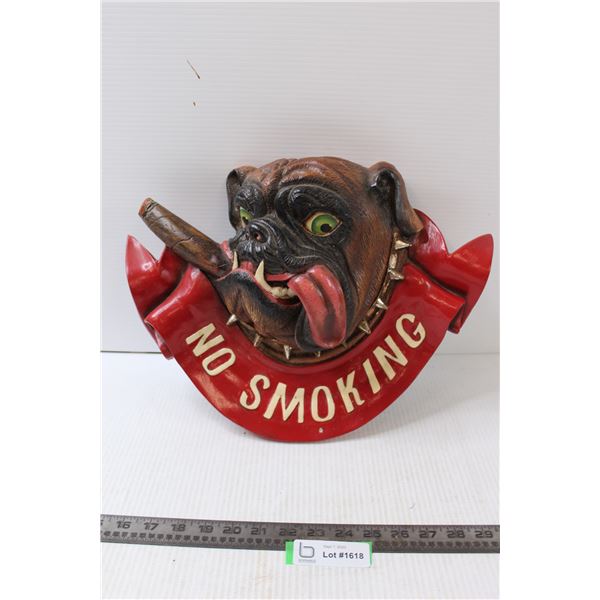 Bull Dog No Smoking Plaque