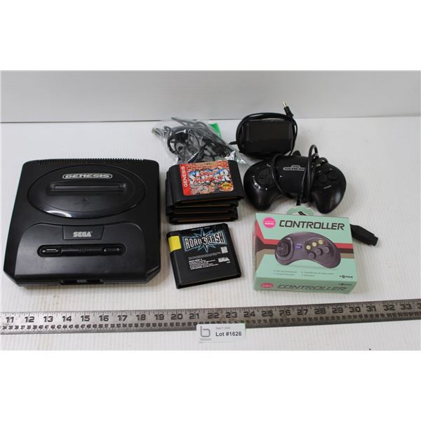 Genesis Game Controllers, System Console and Games