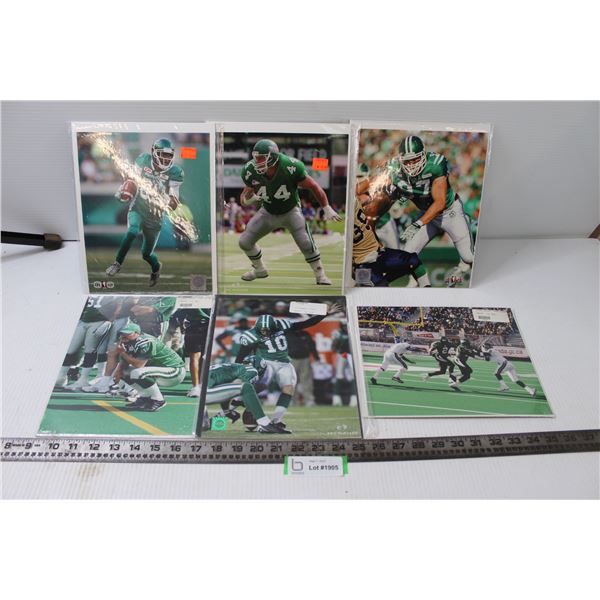 (6) Saskatchewan Roughrider Football Prints- 8 x10 