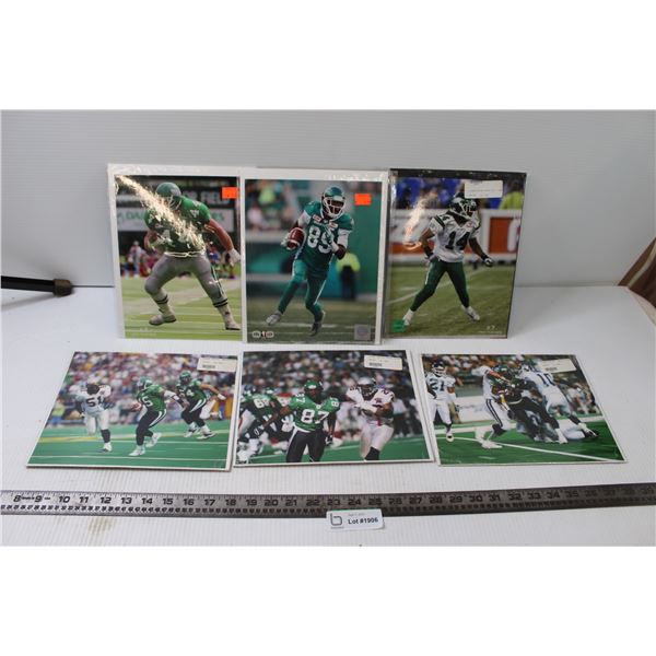 (6) Saskatchewan Roughrider Football Prints- 8"x10"