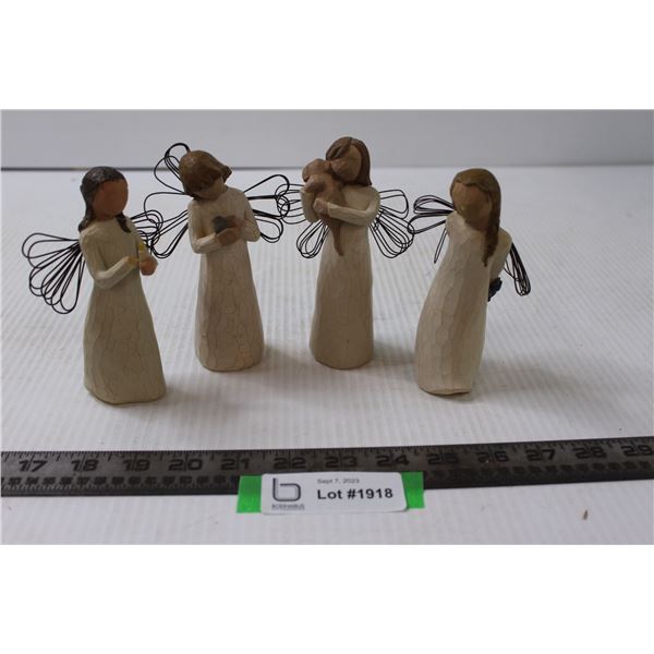 (4) Willow Tree Angels with Wired Wings