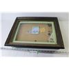 Image 1 : Framed Display Box w/Misc. Items