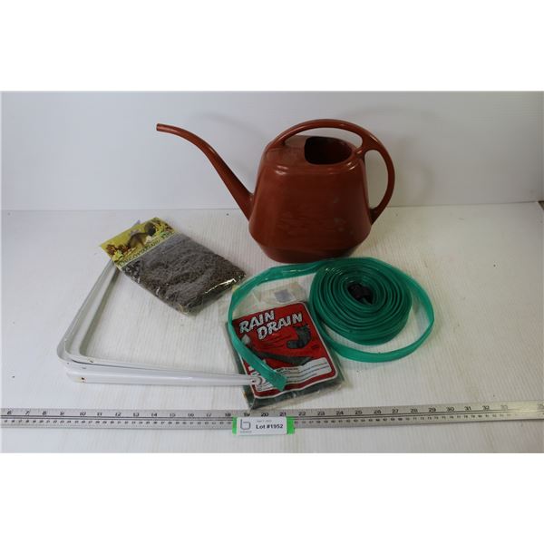 (2) Shelf Brackets - Watering Jug - Sprinkle Hose - Rain Drain - Decorative Net