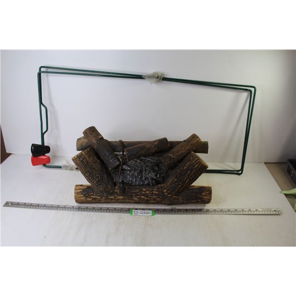 *Metal Bag Stand - Fire Place Rotating Light (no bulb - Powers on