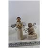 Image 2 : (4) Figurines Willow Tree Angel of Warmth, Kindness, Willow Tree Love, Willow Tree Mother and Son