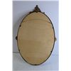 Image 4 : Antique Gold Metal Frame Oval Wall Mirror - 15 1/2" x 22 1/2"