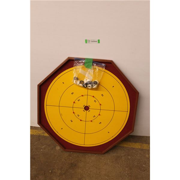 **Crokinole Board with Pieces