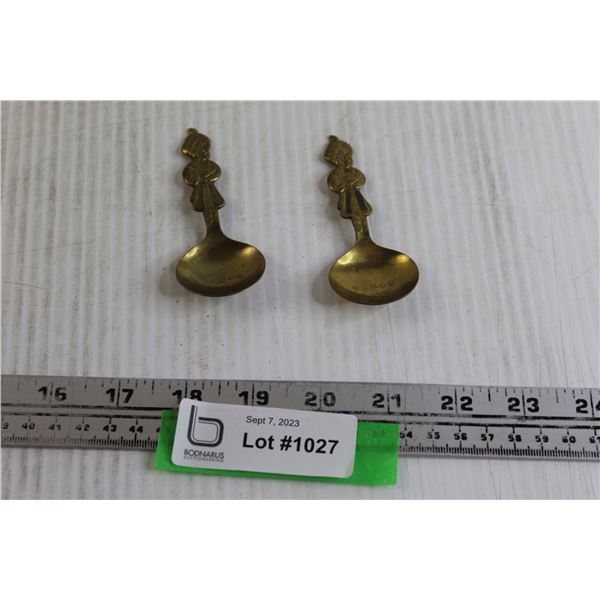 (2x Bid Price) Brass Nabob Spoons