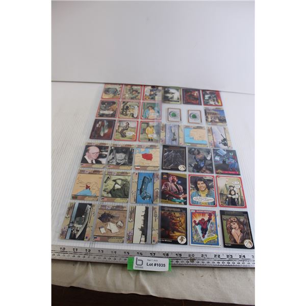 (4) Sheets 80-90s Pop Culture Trading Cards