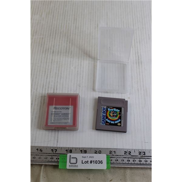 Tiny Toon Game Boy Cartridge, Recoton Cleaning Kit for Nintendo Gameboy (Unable to Get Out of Case)