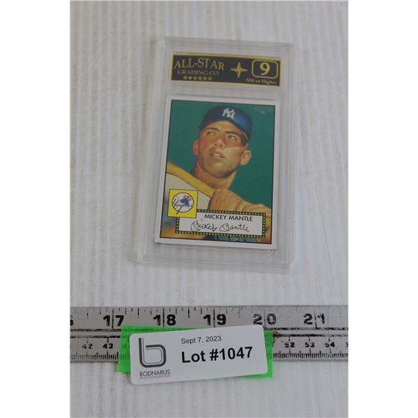 Mickey Mantle Graded Replica 1952 Topps Rookie Card