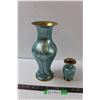 Image 1 : (2) Colored Brass Vase