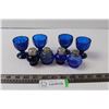 Image 1 : (4) Blue Glasses and Salt and Pepper Shakers