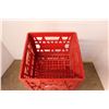Image 3 : *(3) Red Plastic Milk Crates