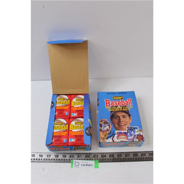 (2) Boxes of Leaf Baseball Cards and Puzzle (36 Packs in Each)