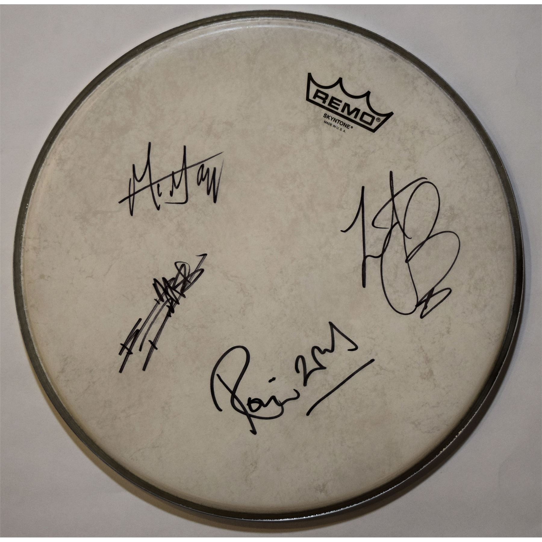 The Rolling Stones signed drum head