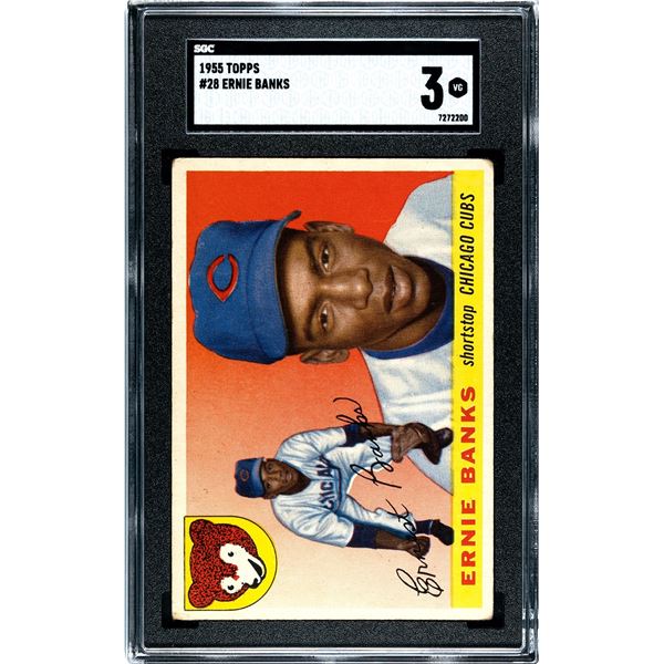 1955 Topps #28 Ernie Banks (SGC 3)