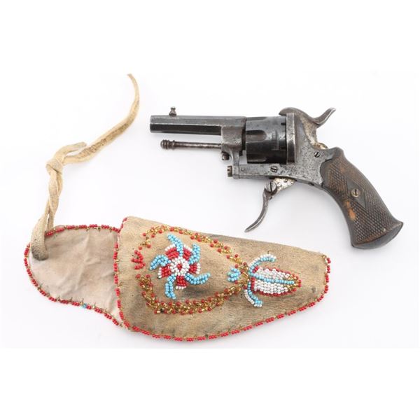 Sioux Beaded Holster with Revolver