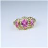 Image 3 : Captivating Vivid Pink Sapphire and Diamond Ring