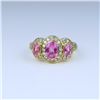 Image 4 : Captivating Vivid Pink Sapphire and Diamond Ring