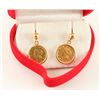 Image 2 : 1853 1$ US Gold Coin Earrings