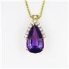 Image 1 : Marvelous Amethyst and Diamond Pendant