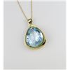 Image 2 : Wonderful Pear Shape Aquamarine Pendant