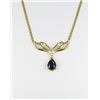 Image 1 : Beautiful Blue Sapphire and Diamond Necklace