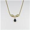 Image 4 : Beautiful Blue Sapphire and Diamond Necklace