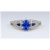 Image 4 : Radiant Blue Ceylon Sapphire and Diamond Ring
