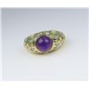 Image 2 : Charismatic Amethyst and Aquamarine Dome Ring